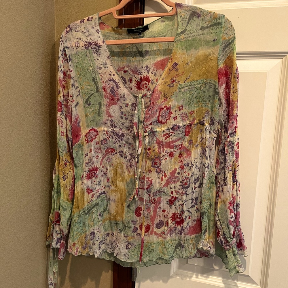 Belissimo Flower Tie Top Size M
